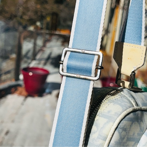 Dior: Blue CD Logo Trotter Crossbody Bag - Picture 8 of 17